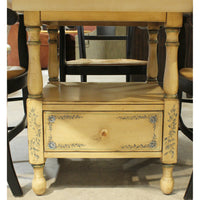 Country Style Handpainted Dining Table w/4 Chairs