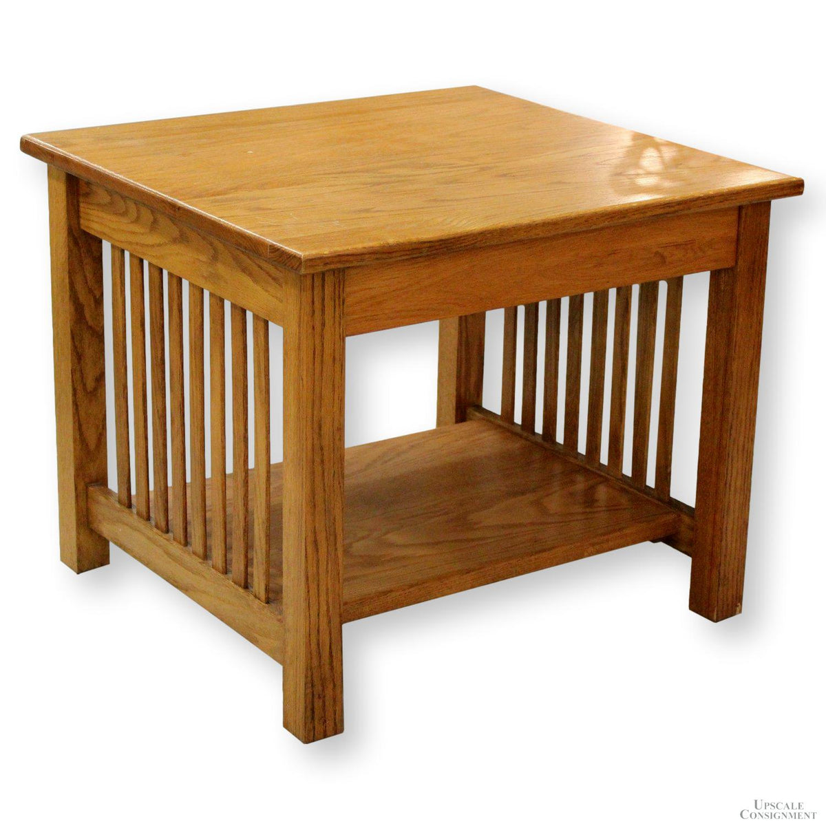 Oak Mission Style End Table