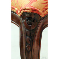 Fairfield Medallion Cane Back Fauteuil Accent Chair w/Ottoman