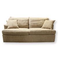 Ethan Allen Mixed Tweed Tan Sofa