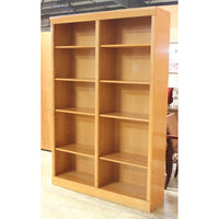 Oak Double Bookcase