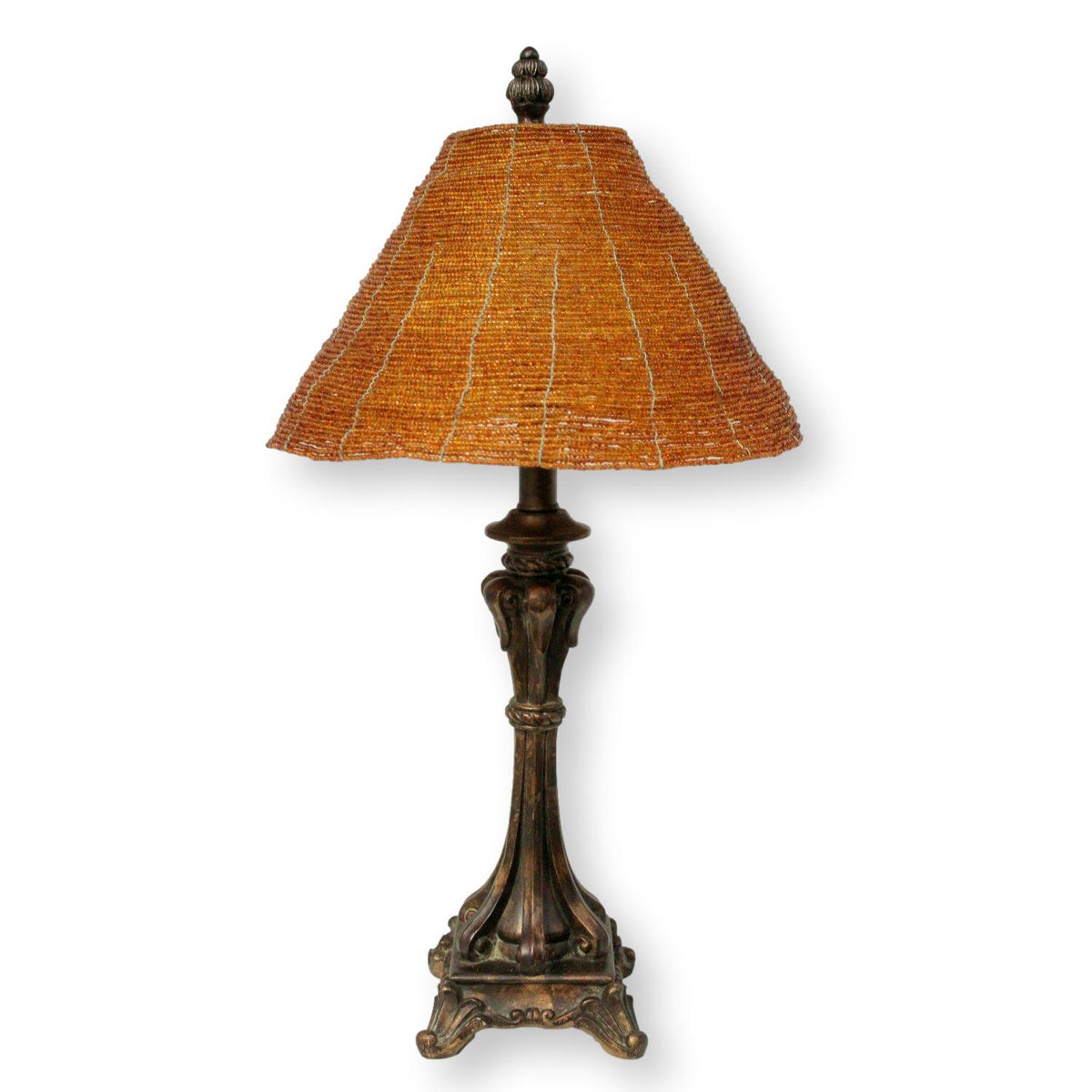 Gothic Style Table Lamp w/Beaded Shade