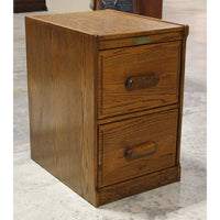 Bentwood Furniture Dark Oak 2 Drawer File Cabinet