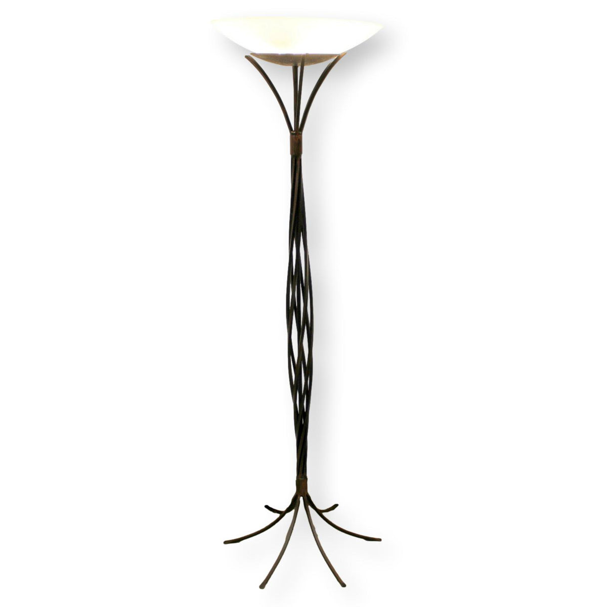 George Kovacs Wrought Iron Torchiere Floor Lamp