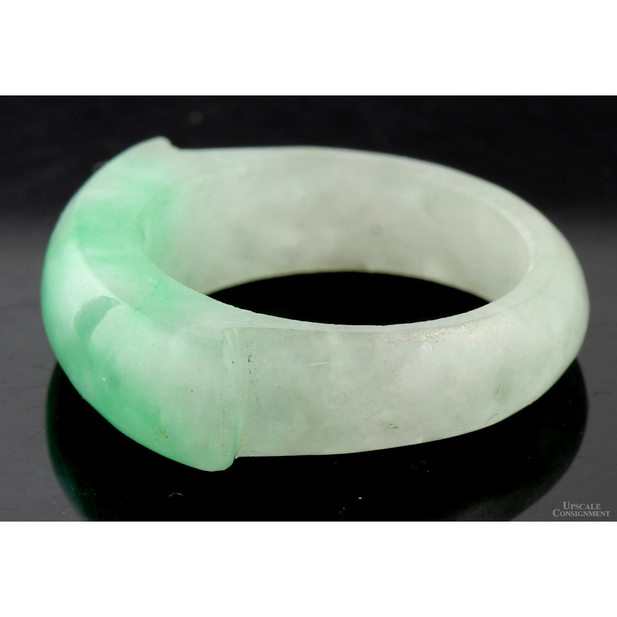 Soft Green Jadeite Saddle Band Luminous Translucent Jade