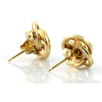 14K Gold Diamond Studs & Love Knot Enhancer Jackets