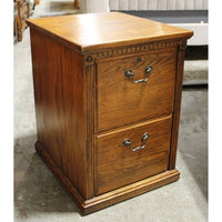 2 Drawer Oak File Cabinet