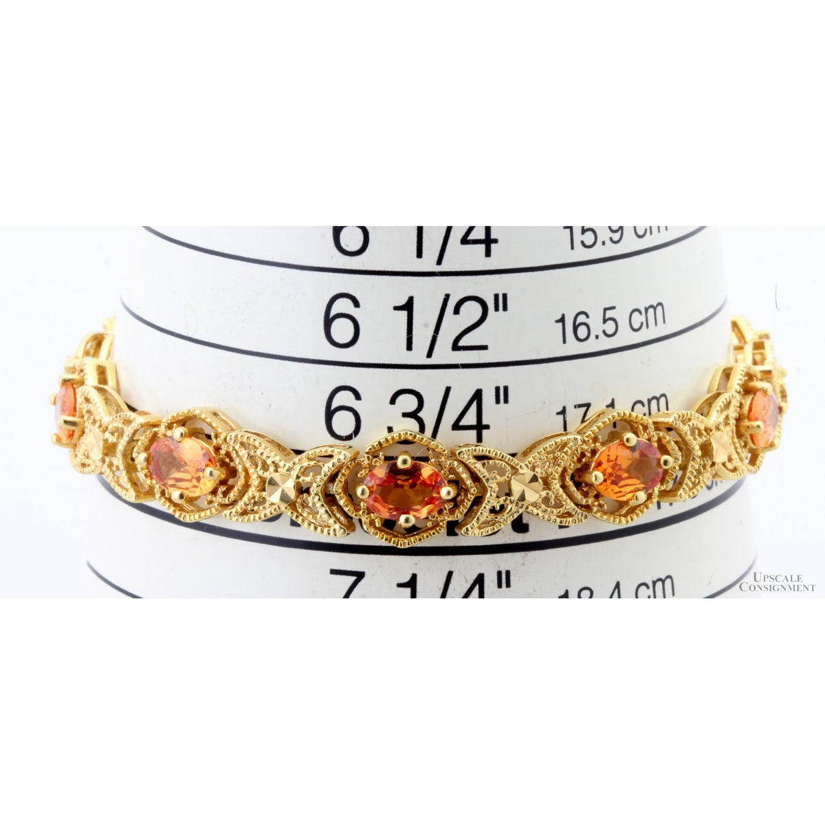 18K Gold Vermeil Sterling Silver Lab-Created Sapphire Bracelet