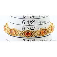 18K Gold Vermeil Sterling Silver Lab-Created Sapphire Bracelet