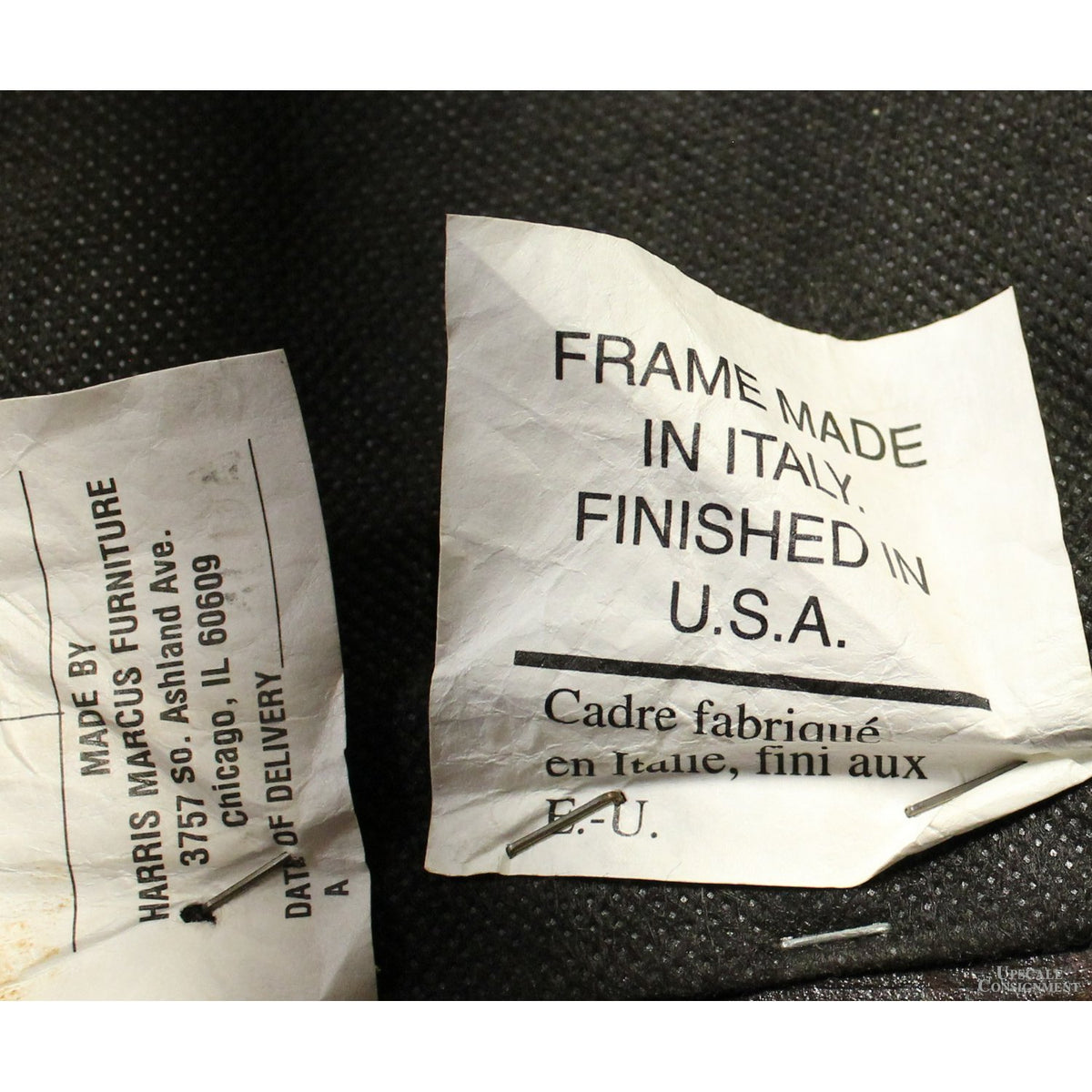 Harris Marcus Furn. Co. Pair of Leather Bar Stools