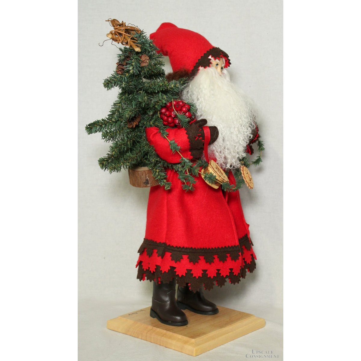 Lynn Haney 'Black Forest Travelor' 19'' Santa Figure