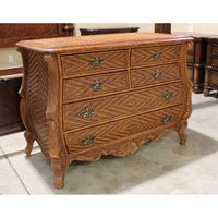 Croquet Bombe Style Wicker 3 Drawer Chest