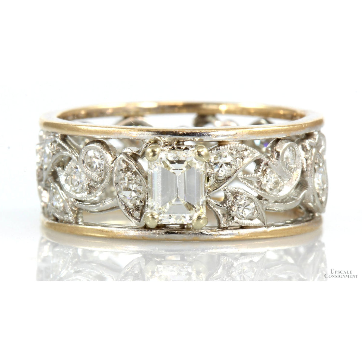 Edwardian Revival Style .90ctw Diamond Ring - .44ct Solitaire