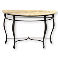 Granite Top Demilune Table