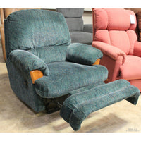 Green Recliner w/Oak Arms