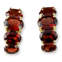 6.50ctw Spessartine Garnet 10K Yellow Gold Earrings