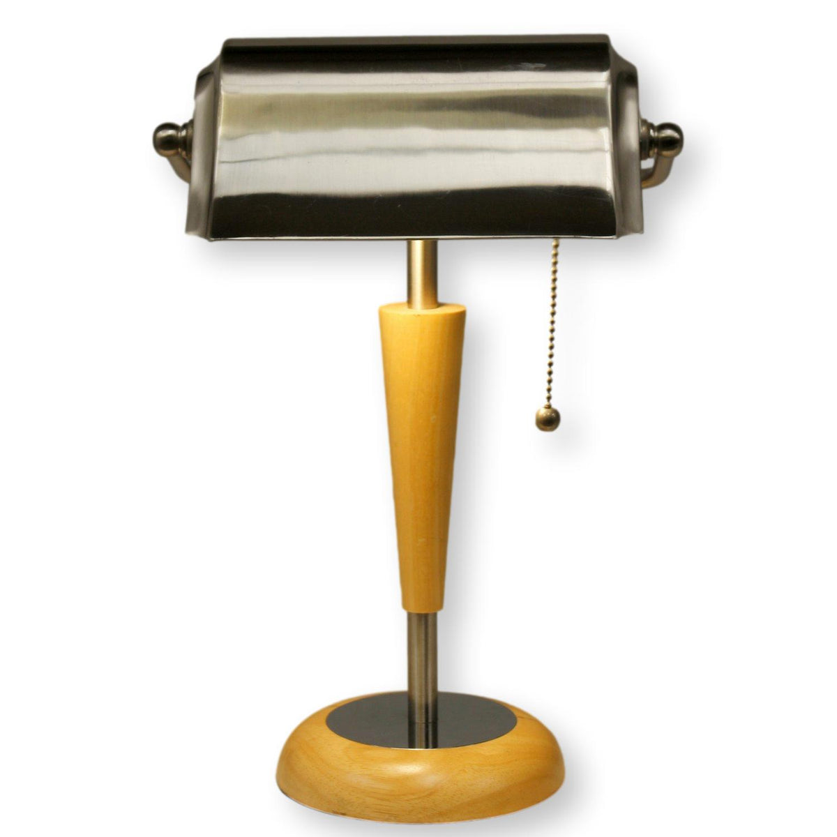 Steel & Wood Pharmacy Style Table Lamp