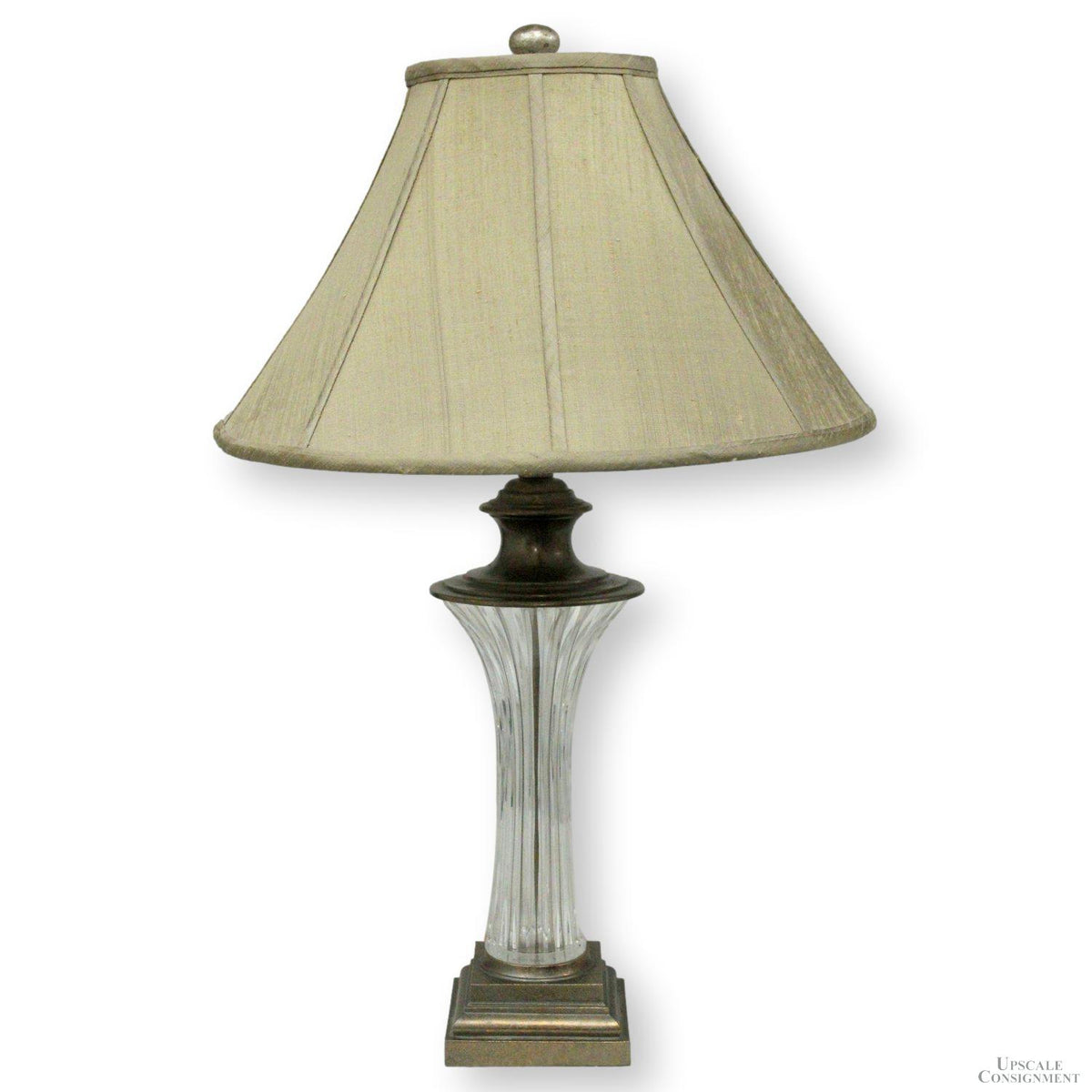 Ethan Allen Ribbed Glass Table Lamp