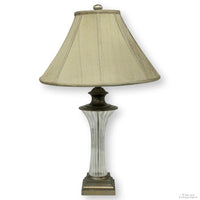 Ethan Allen Ribbed Glass Table Lamp