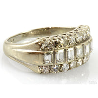 1.05ctw Diamond 14K White Gold Art Deco Styled Ring