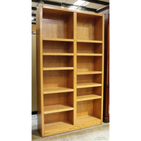 Golden Oak Double Bookcase