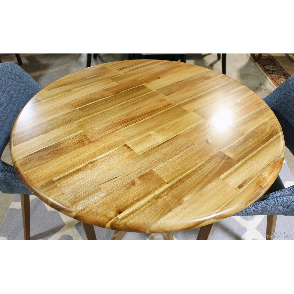 Dinette Table W/2 Blue Chairs