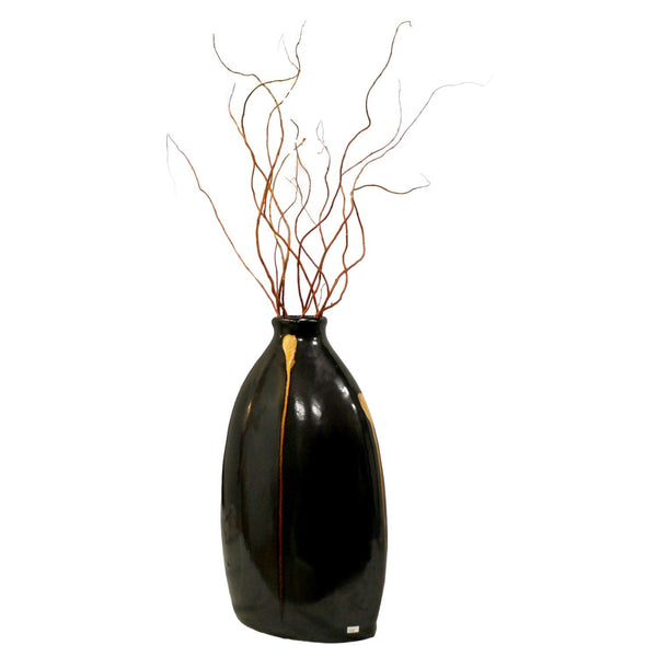 21'' Brown Vase w/Twig Filler