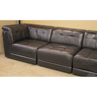 Chateau D'ax 4 Piece Leather Sectional Sofa w/Ottoman