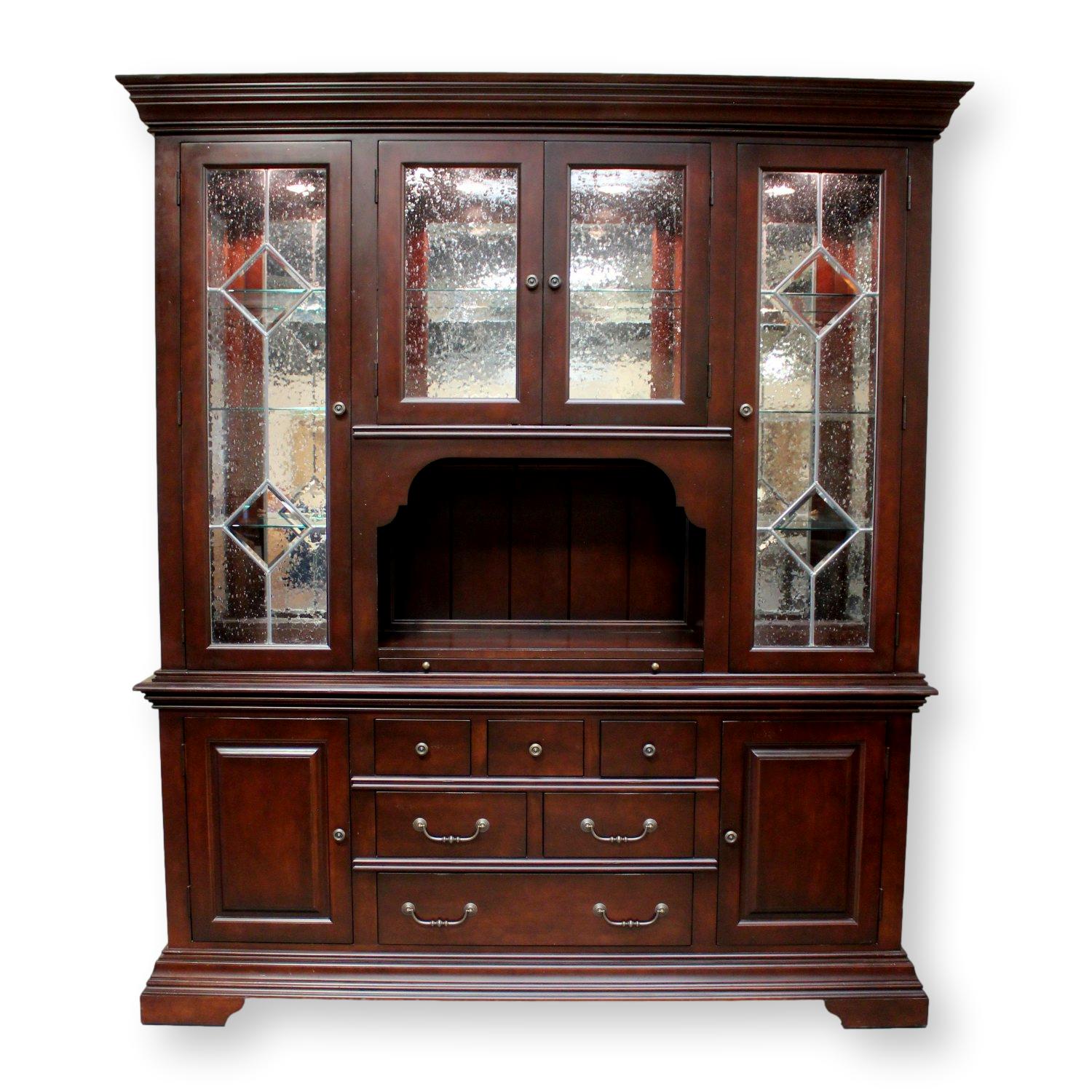 美品 廃盤 ジャーナルスタンダード CHRYSTIE GLASS CABINET Stanley Furniture Seeded Glass Door China Cabinet – Upscale