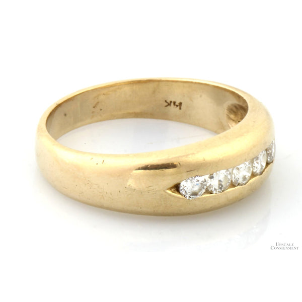 Five-Stone .53ctw Diamond 14K Yellow Gold Men's Band