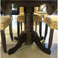 Drop-Leaf Cherry Table w/4 Upholstered Chairs