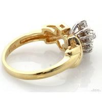 Vintage 0.13ctw Diamond Tiered  Cluster Ring | 14K Yellow Gold