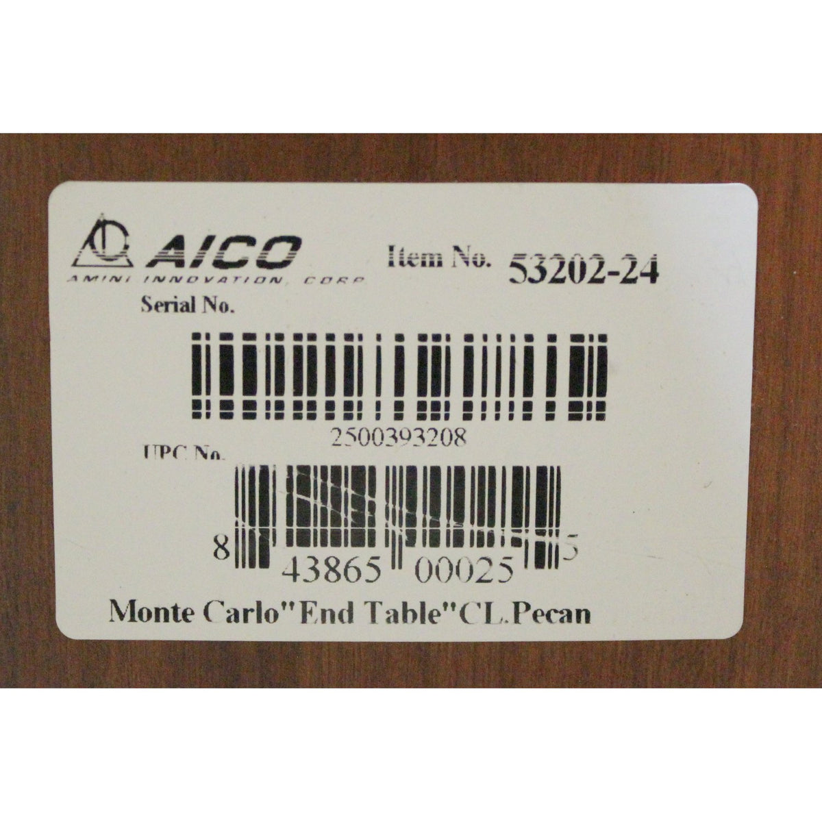 AICO 'Monte Carlo' End Table