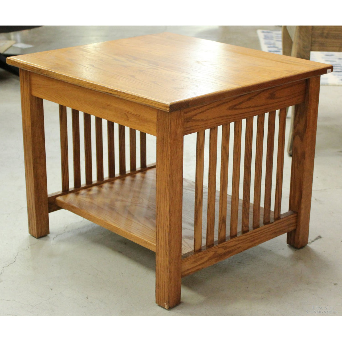 Oak Mission Style End Table