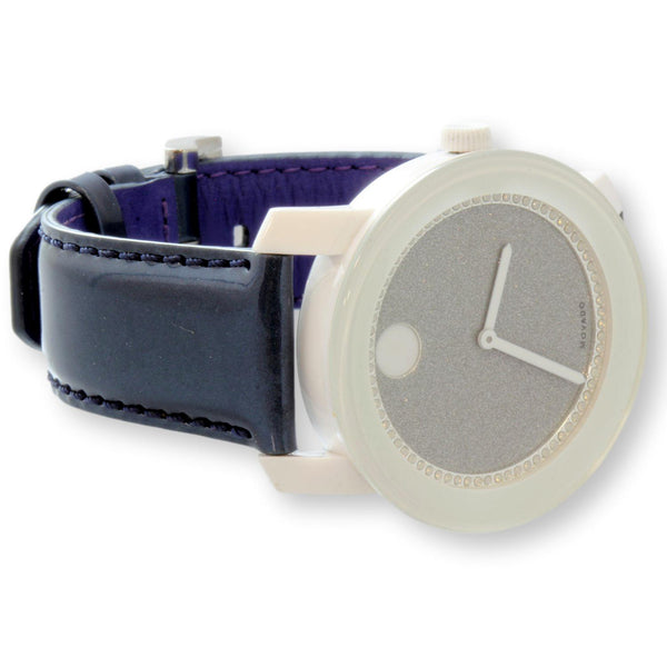 Movado - BOLD Unisex Stainless Steel & White Ceramic Quartz Watch