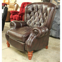Ashley Tufted Brown Leather/Vinyl Match Recliner