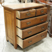 Vintage 5 Drawer Oak Chest of Drawers