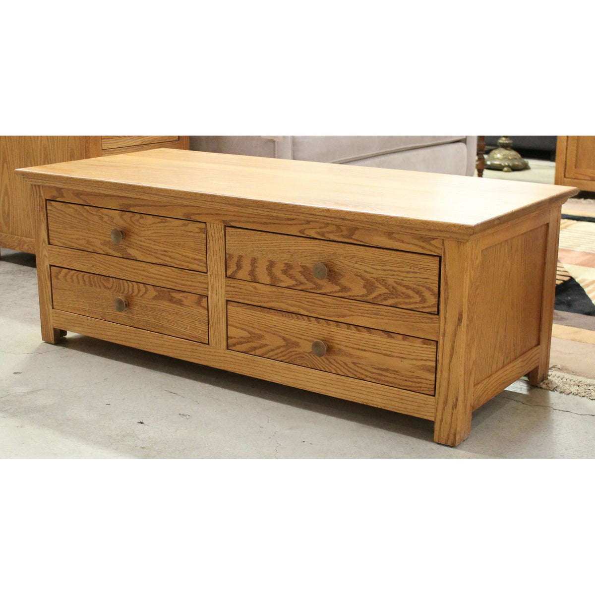 Oak Four Drawer Coffee Table