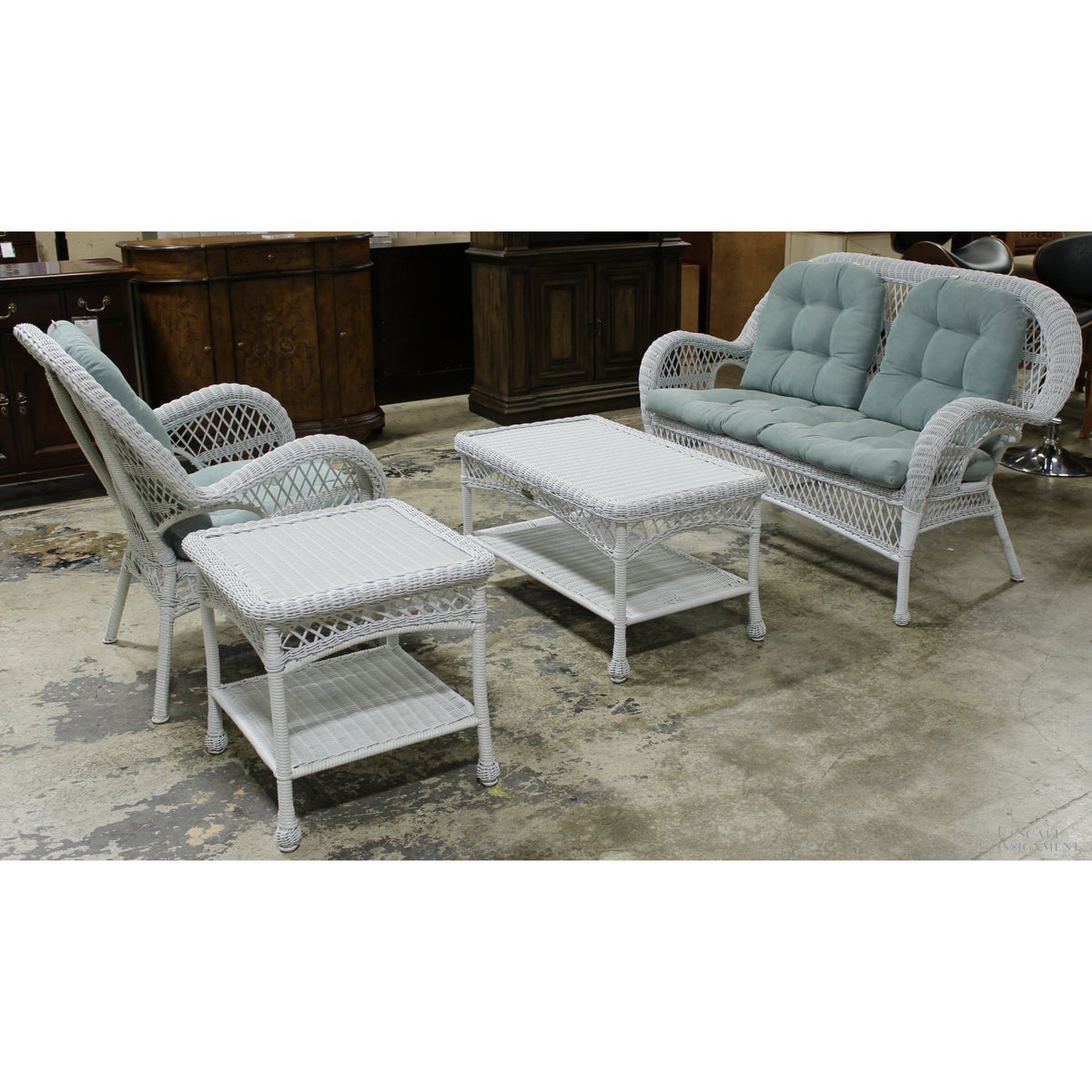 Pier 1 Imports 4-Piece Outdoor Wicker Set w/Cushions