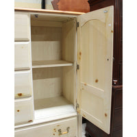 Cream 2-Tone Armoire Chest of Drawers