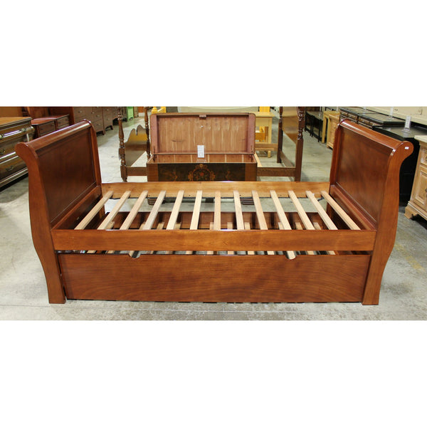 Cherry Twin Sleigh Bed w/Trundle