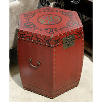 Pier 1 Imports Red Storage Drum Table
