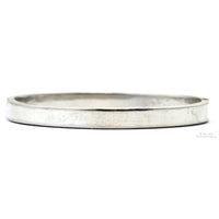 Vintage Sterling Silver White Opal Inlay Hinged Bangle