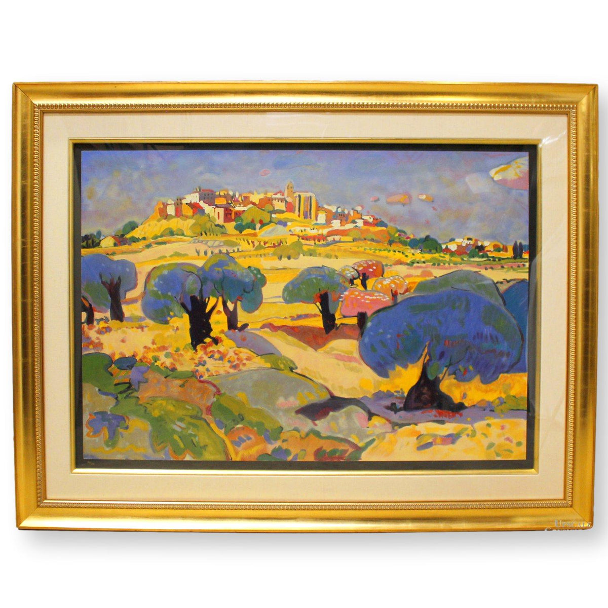 Framed Limited Edition Hillside Art by Manual Anoro