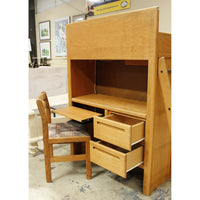 Oak Loft Bunk Bed w/Desk & Chair