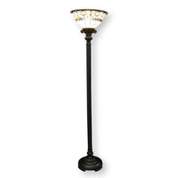 Stained Glass Torchiere Floor Lamp