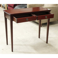 Mahogany 2 Drawer Console Table