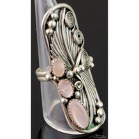 Sterling Silver Dragonfly Mother of Pearl Ring by Navajo Jeff Largo