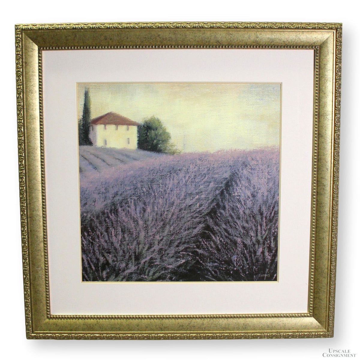 Framed Artwork - Tuscan Villa in Lavender Field