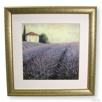 Framed Artwork - Tuscan Villa in Lavender Field